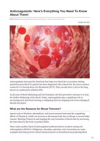 anticoagulants here s everything you need to know