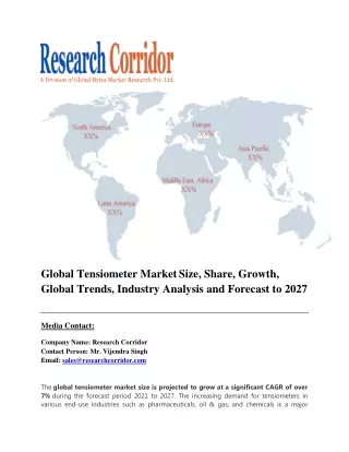 global tensiometer market size share growth