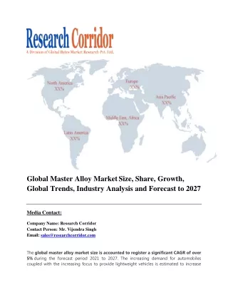 global master alloy market size share growth