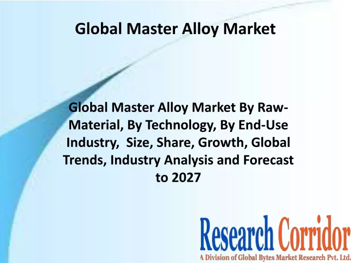 global master alloy market