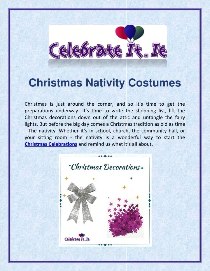 christmas nativity costumes