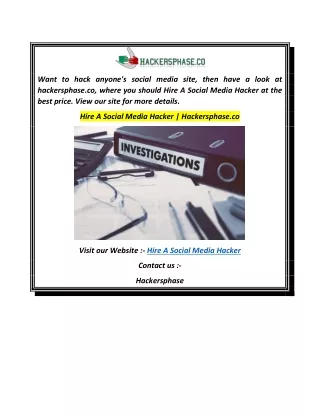 Hire A Social Media Hacker  Hackersphase.co