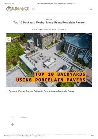 Top 10 Backyard Design Ideas Using Porcelain Pavers - Elegance NJ CI