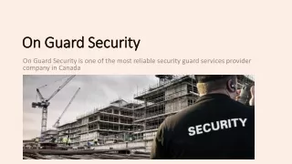 Fire Watch Security Guard