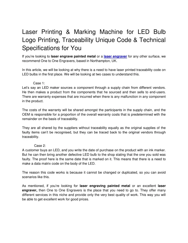 laser printing marking machine for led bulb logo