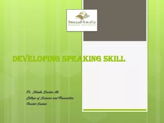 ppt in developing speaking skill