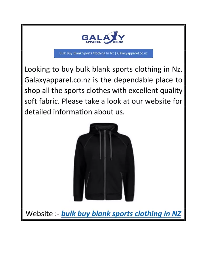 bulk buy blank sports clothing