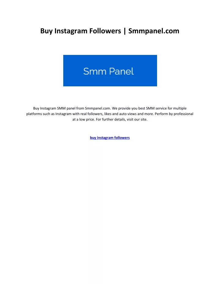 buy instagram followers smmpanel com