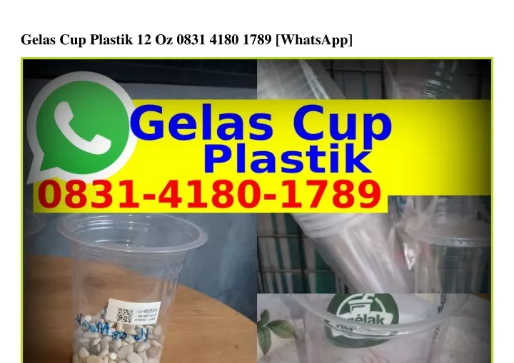 gelas cup plastik 12 oz 0831 4180 1789 whatsapp