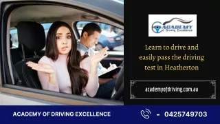 Learn to drive and easily pass the driving test in Heatherton and Carlton