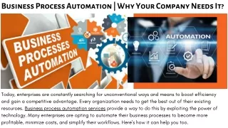 Business Process Automation Why Your Company Needs It  Kitek Pty Ltd