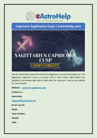 capricorn sagittarius cusp eastrohelp com