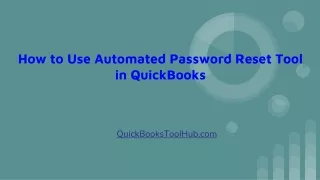 how to use automated password reset tool in quickbooks