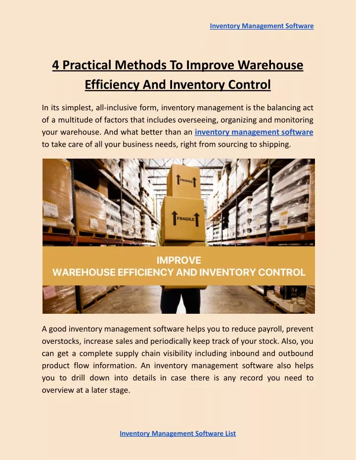 inventory management software