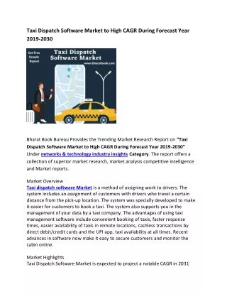 taxi dispatch software market to high cagr during
