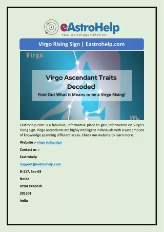 virgo rising sign eastrohelp com
