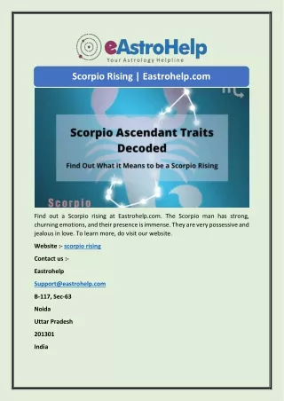 scorpio rising eastrohelp com