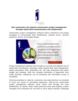 how contractors can enhance construction project