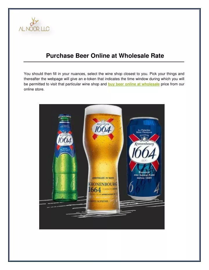 purchase beer online at wholesale rate