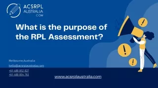 _Purpose of the RPL Assessment