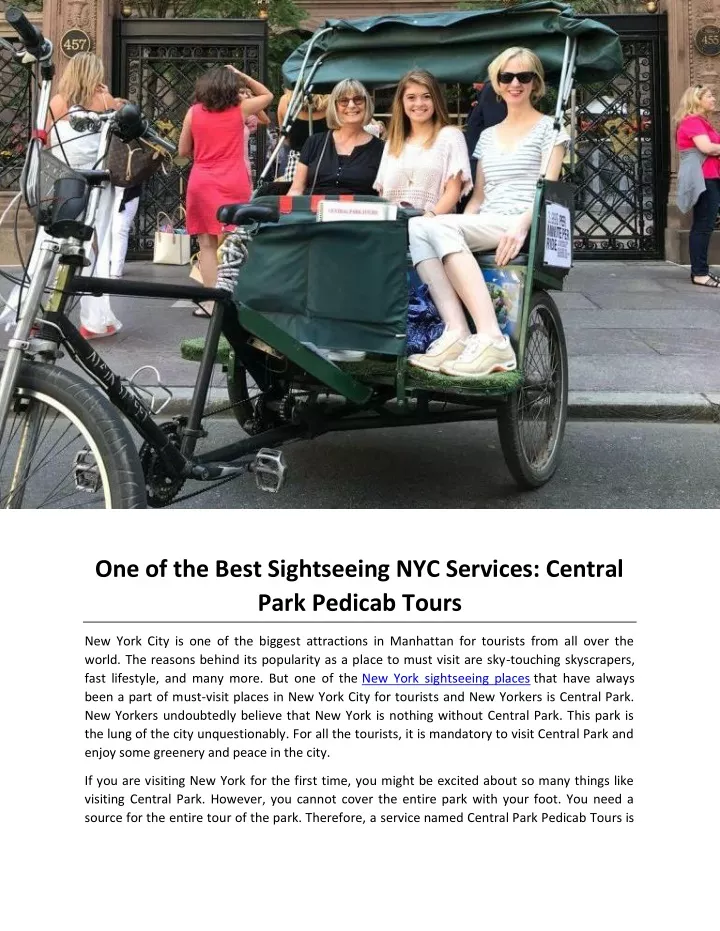 one of the best sightseeing nyc services central