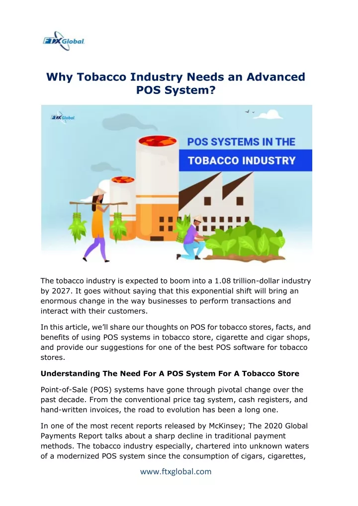 why tobacco industry needs an advanced pos system