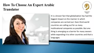 How To Choose An Expert Arabic Translator
