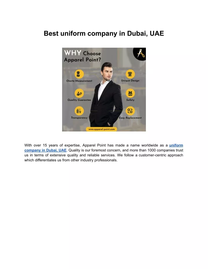 best uniform company in dubai uae