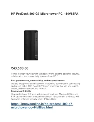 HP ProDesk 400 G7 Micro tower PC