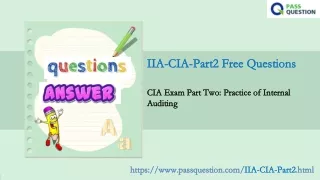 iia cia part2 free questions iia cia part2 free