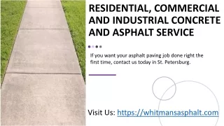 residential commercial and industrial concrete and asphalt service