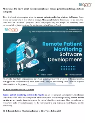 Remote Patient Monitoring Solutions in Nigeria
