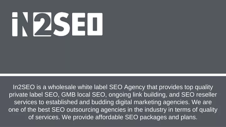 in2seo is a wholesale white label seo agency that