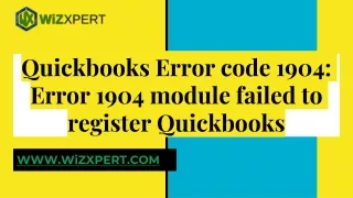 Quickbooks Error code 1904_ Error 1904 module failed to register Quickbooks