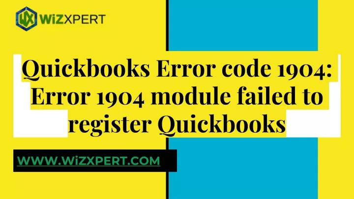 quickbooks error code 1904 error 1904 module failed to register quickbooks