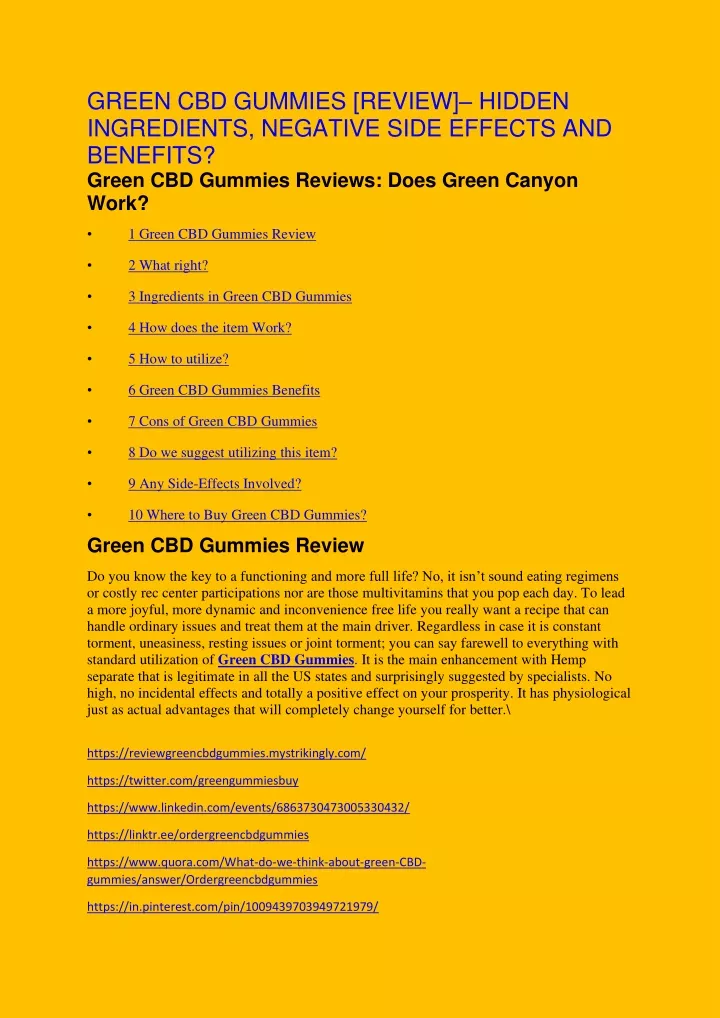 green cbd gummies review hidden ingredients