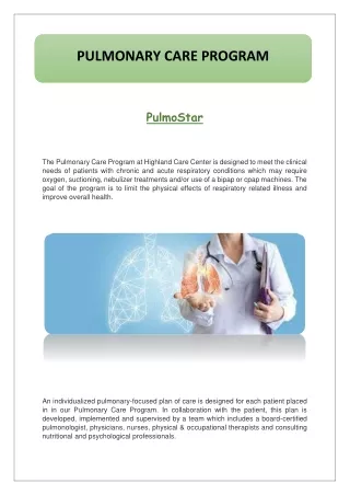pulmonary care program