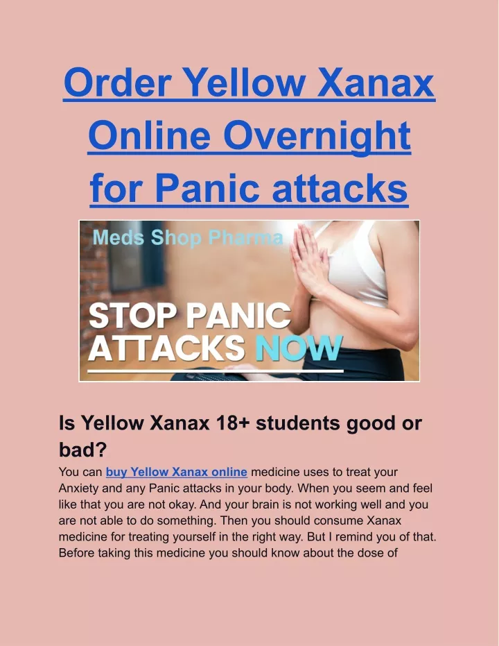 order yellow xanax online overnight for panic