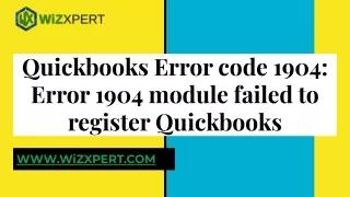 Quickbooks Error code 1904_ Error 1904 module failed to register Quickbooks