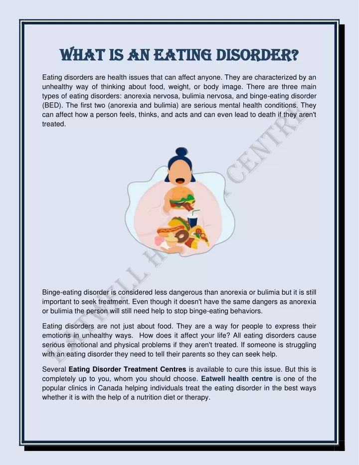 what is an eating disorder what is an eating