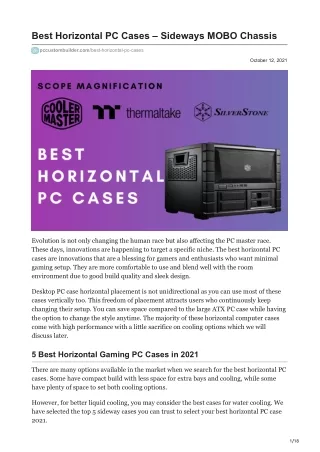 Best Horizontal PC Cases – Sideways MOBO Chassis