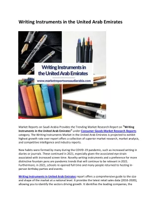 writing instruments in the united arab emirates