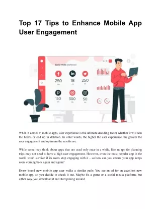 top 17 tips to enhance mobile app user engagement