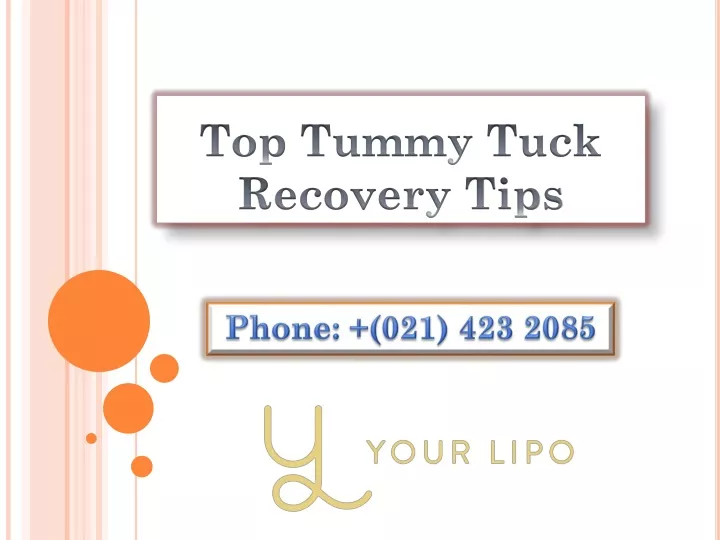 top tummy tuck recovery tips