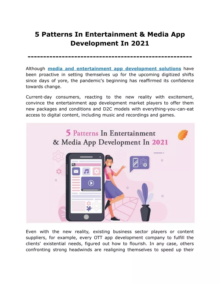 5 patterns in entertainment media app development