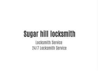 sugar hill locksmith locksmith service