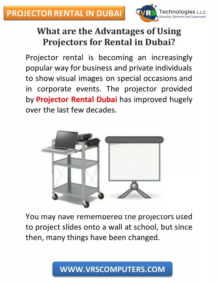 projector rental in dubai