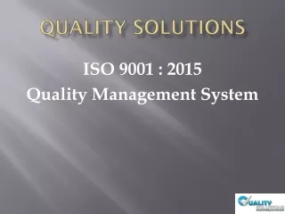 ISO 9001 Consulstancy service