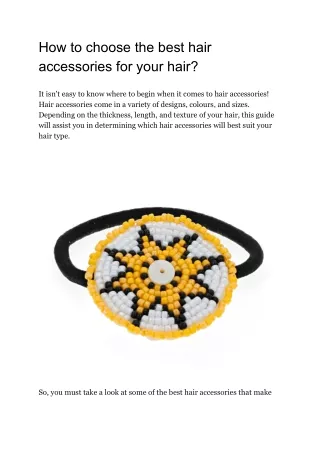 How to choose the best hair accessories for your hair?