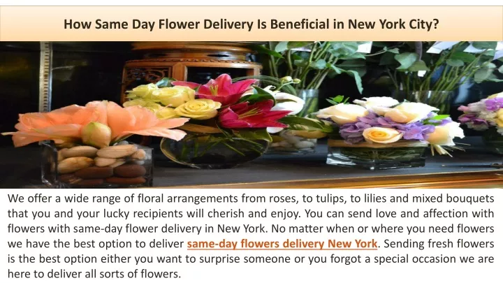 how same day flower delivery is beneficial